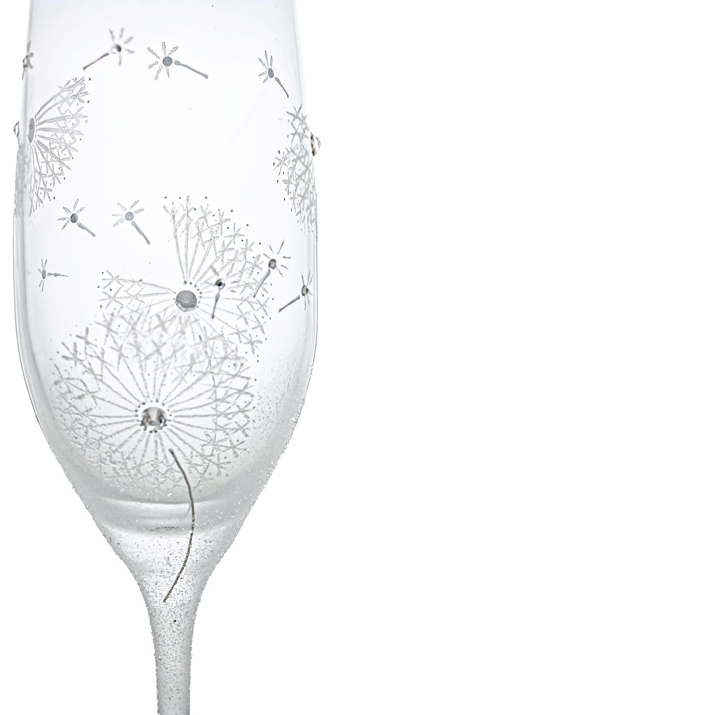 Ритуални чаши с ръчна декорация глухарче