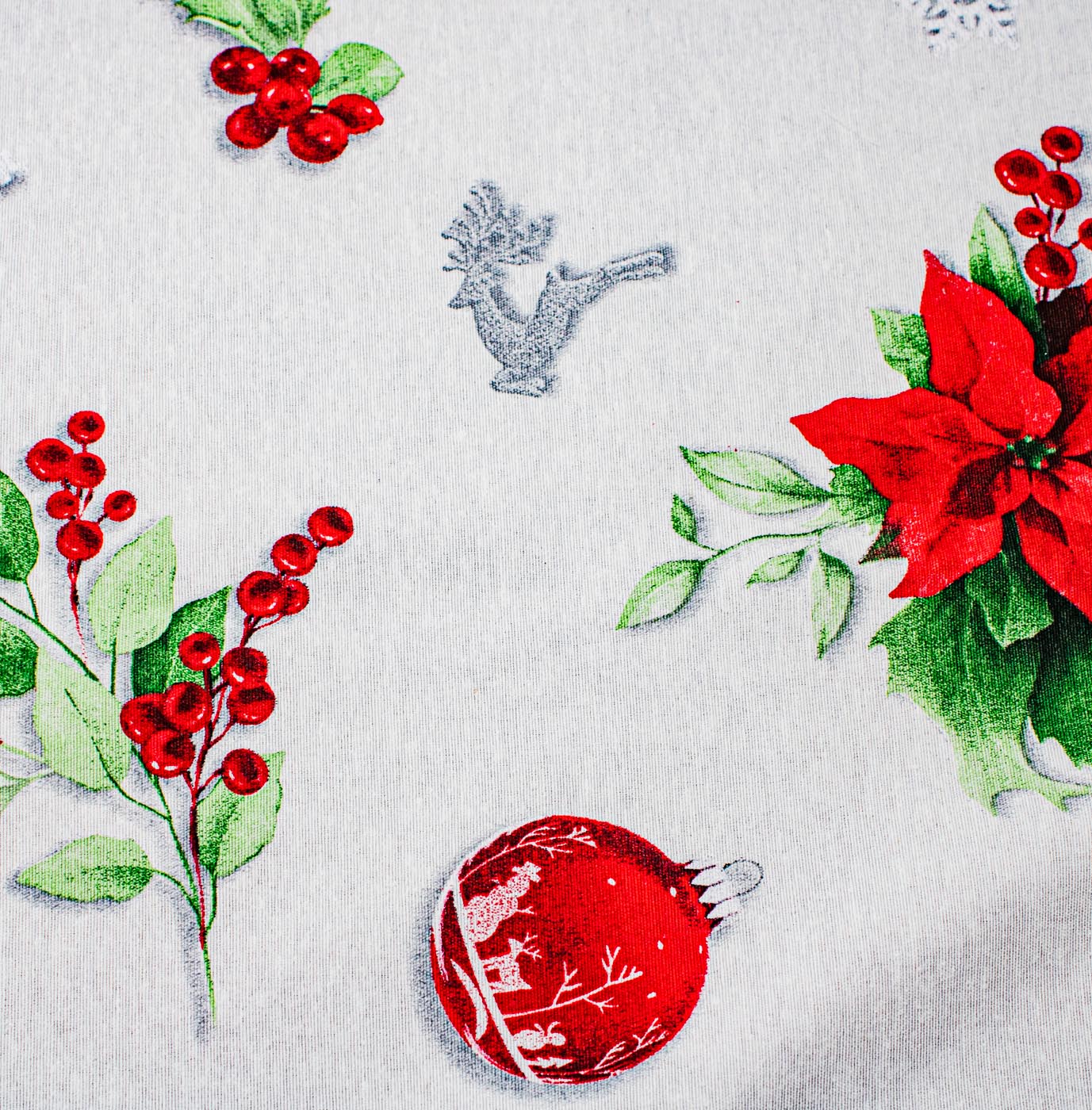 Покривка панама десен Коледна звезда размер 140х240см