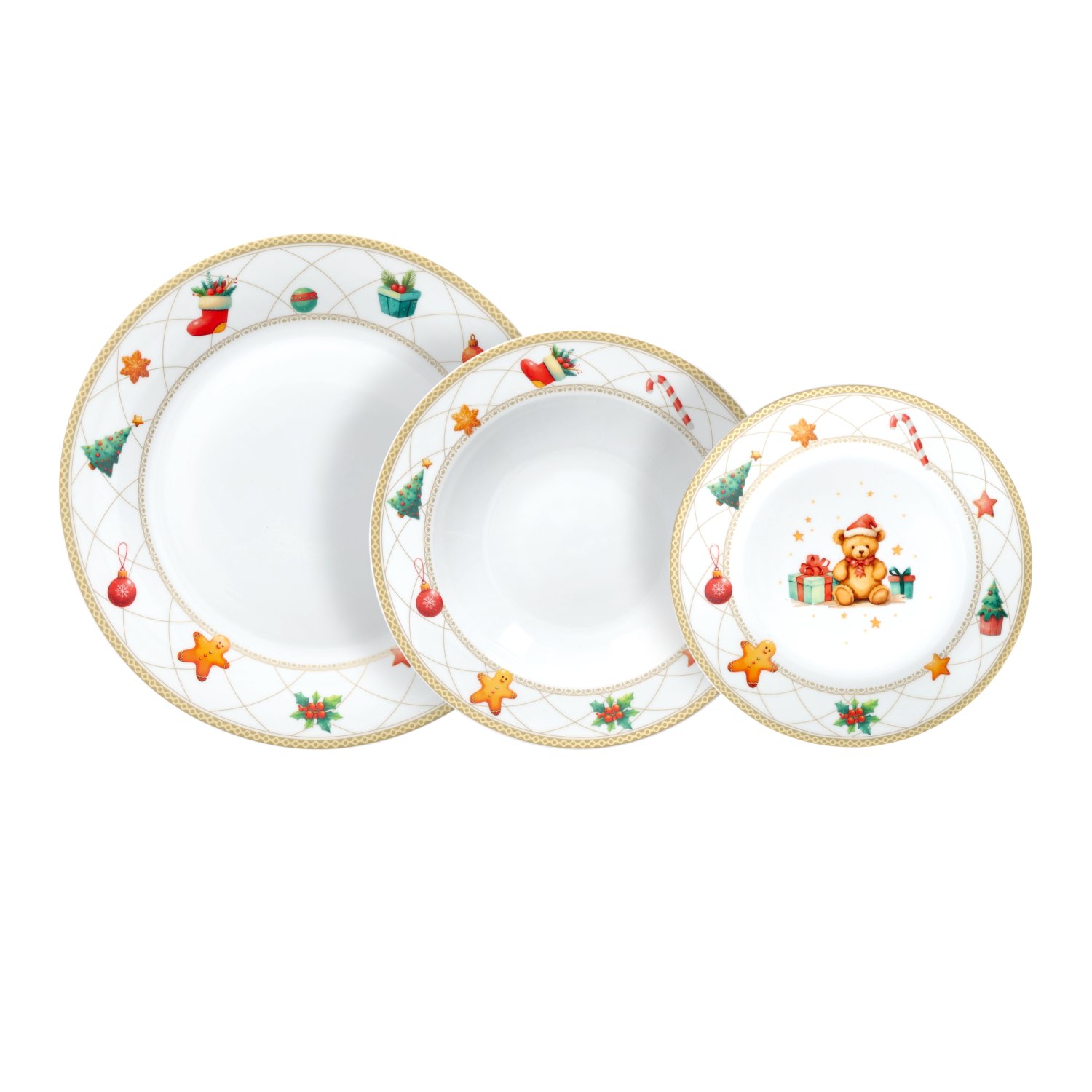 Сервиз за хранене 18 части Olimp. new christmas fairy tal