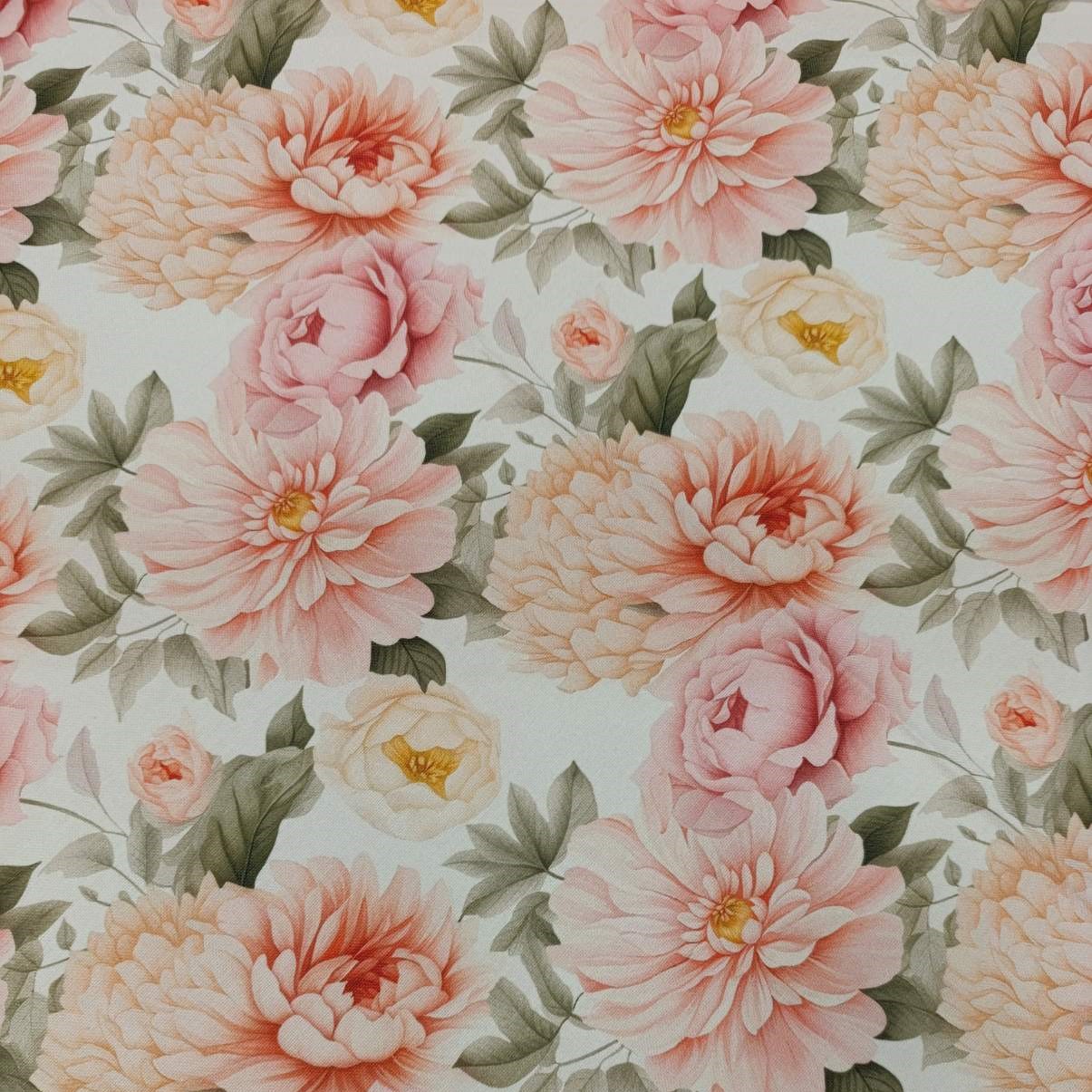 Каре за маса хидрофобиран плат десен Божури